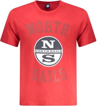 North Sails Rode Katoenen Nautische Heren T-shirt - Heren - T-shirts - Rood - M - Katoen - Tops