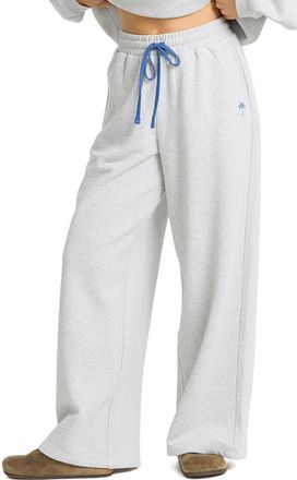 Billabong Sunset Wide Leg Fleece Pants in Heather Gray at Nordstrom, Size X-Large
