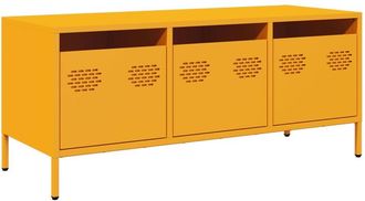 Berkfield Home TV Cabinet Mustard Yellow 101.5x39x43.5 cm Cold-rolled Steel