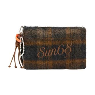 Sun 68 Pochette con flecos de tacto lana - Bags - Mujer - Marr&oacute;n - ONE SIZE