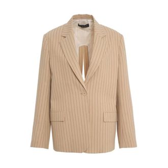 Kaos Kaos, Dames, Jassen, Beige, Maat: S Viscose