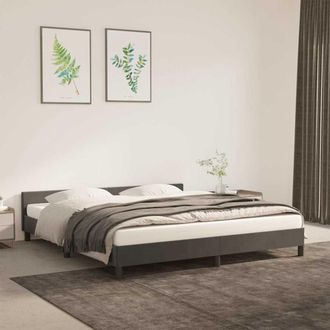 vidaXL Estructura De Cama Sin Colch&oacute;n Terciopelo Gris Oscuro 180x200cm Vidaxl