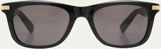 Cartier Mens Saddle Bridge Square Sunglasses