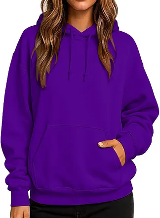Generic Ladies Hoodies Oversized Sweatshirt For Women 2025 Trendy Plain Fleece Hoodies Pullover With Pockets WomenS Soft And Casual Sweatshirt Fall And Winter