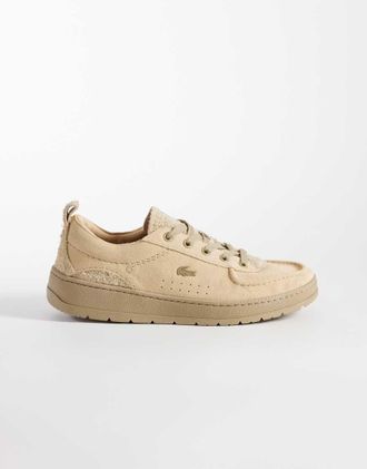 Lacoste Umpire - Sneakers beige con logo-Neutro