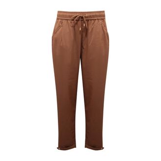 Liu Jo Slim-fit Trousers, female, Brown, Size: M Ta5144 Ts922 Cropped Trousers