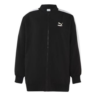 Puma (WMNS) PUMA Classics Bomber Logo Printing Jacket Black 530275-01