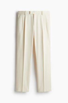 H&M Elegante Hose aus Leinenmix in Regular Fit - White