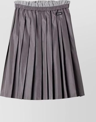 Miu Miu mid-length pleated skirt elastic waistband