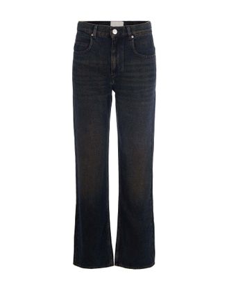 Isabel Marant Belvira Cotton 5-Pocket Bootcut Jeans