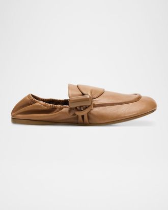Loewe Toggle Leather Loafers