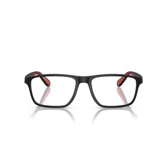 Emporio Armani 0ea3233 Rectangular Eyeglass Frames with Red Inner Accents