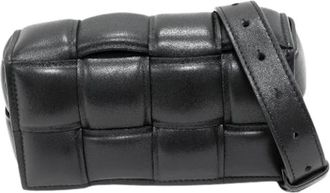 Bottega Veneta Pre-owned Padded Cassette Maxi Intrecciato Lamsleren Heuptas - Heren - Vintage Heuptassen - Zwart - ONE Size - Leer - Vintage