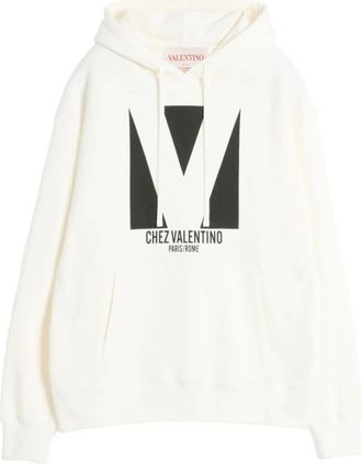 Valentino Chez Sweatshirt Ivory Hoodie Trui - Heren - Hoodies - Beige - XS - Katoen - Hoodies & sweatvesten