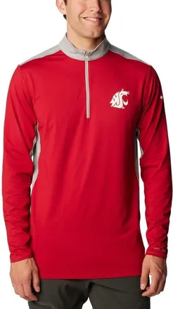 Columbia Mens Columbia Crimson Washington State Cougars Tech Trail Omni-Shade Quarter-Zip Top at Nordstrom, Size Xx-Large