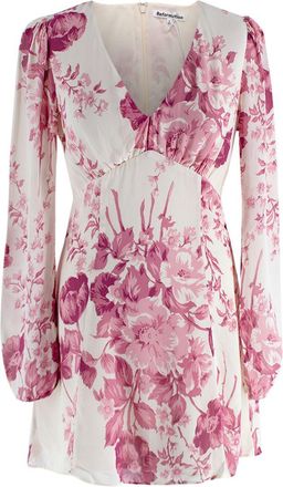 Reformation Ferris Dress in Cream with Pink Florals Size XS