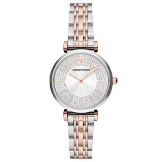 Emporio Armani Gianni T-Bar Horloge - Dames - Horloges - Grijs - ONE Size - Accessoires
