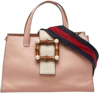 Gucci Pre-owned Handbags, female, Pink, Size: ONE SIZE Pre-owned Leather gucci-bags
