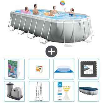 Intex Piscina Prism Frame Oval - 610x305x122 Cm - 9-piezas S525