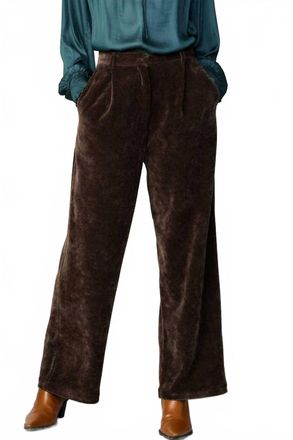 Current Air Womens Corduroy High Waist Pants In Brown