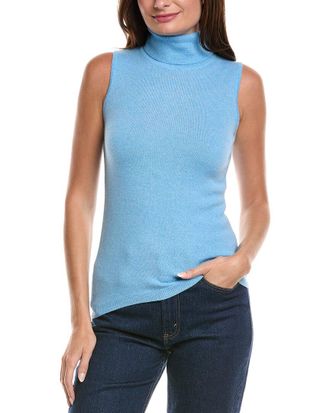 Fort&eacute; Cashmere Turtleneck Cashmere Sweater Vest