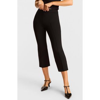 Commando CEO Neoprene Pintuck Crop Pants in Black at Nordstrom, Size X-Large