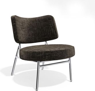 Sia Home Sill&oacute;n de sal&oacute;n terciopelo tramado marr&oacute;n espresso