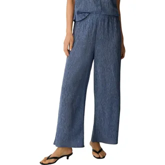 Eileen Fisher Ankle Wide Leg Pants in Cornflower at Nordstrom, Size X-Large
