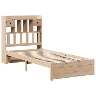 Berkfield Home Decorative Bookcase Bed without Mattress 75x190cm Small Single So in Natural