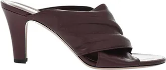 PARIS TEXAS Burgundy Leather Heels