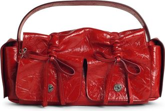 Acne Studios Multipocket Shiny Red Lear Bag