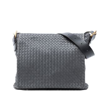 Bottega Veneta Geverifieerde Nappa Intrecciato Flap Crossbody