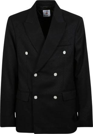 Casablanca Jassen, Heren, Blauw, M, Dubbele Rij Jas