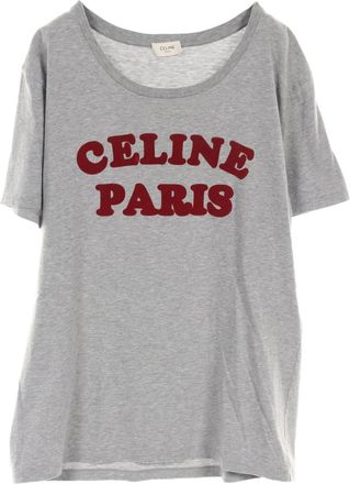 Celine Felpa girocollo con logo anni 2010 - Grigio