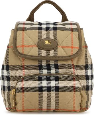Burberry Embroidered Canvas Mini Horseshoe Backpack