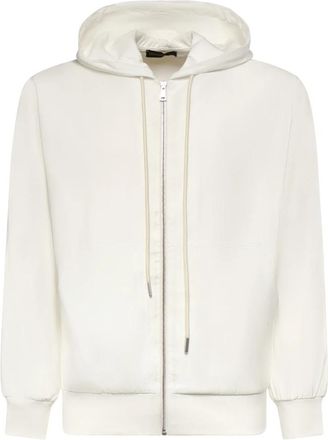Giuliano Galiano Felpa con zip e cappuccio - Heren - Vesten met rits - Beige - S - Hoodies & sweatvesten