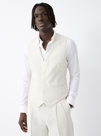 Soul of London Mens Cotton-linen vest