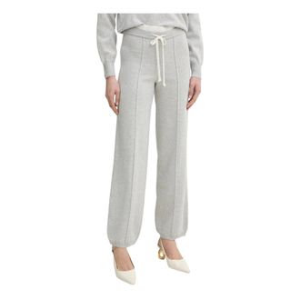 Twinset Pantaloni in maglia con coulisse - - Trousers - Donna - Grigio - S