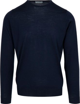John Smedley Pullover Blau