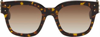 Amiri Classic Logo Square Sunglasses In Brown/ Gold