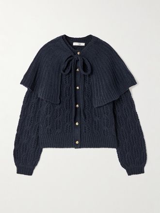 Frame Denim Cardigan In Misto Lana A Trecce The Cape - Blu