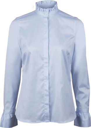Stenstr&ouml;ms Darya Frill Blouse - Dames - Overhemden - Blauw - M - Katoen - Overhemden