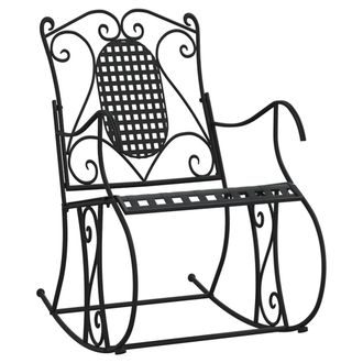 vidaXL Vidaxl - Panchina A Dondolo 84 Cm Nera In Acciaio