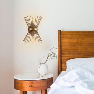 Dmora L&aacute;mpara De Pared Catola, Casquillo E27 M&aacute;x 40 W, Interior, Aplique De Metal, Oro