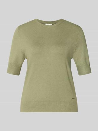 s.Oliver Red Label Slim Fit T-Shirt aus Viskose-Mix in Khaki, Gr&ouml;&szlig;e 34