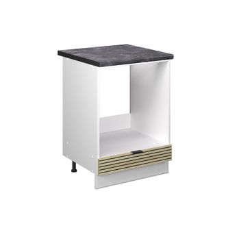 Vicco Armario Para Horno Empotrado Fame-line, Panel De Roble, 60 Cm, Et Antracita Vicco