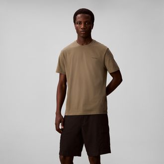 Calvin Klein T-Shirt CALVIN KLEIN SS MICRO LOGO CREWNECK TEE, Herren, Gr. XXL, dusty olive, Web, Obermaterial: 100% Baumwolle, unifarben, regular fit normal, Rundh