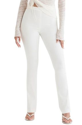 House of CB Laurel High Waist Stretch Trousers in Ivory at Nordstrom, Size X-Small