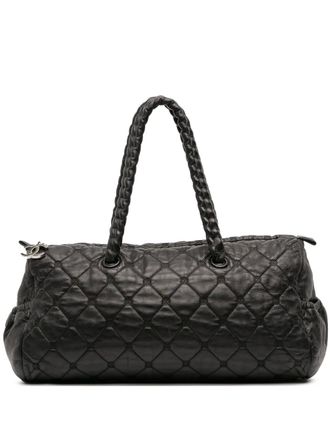 Chanel 2008-2009 Quilted Lambskin Hidden Chain Bowler Bag handbag - Black