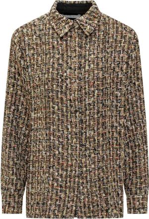 Iro Wirra Tweed Overshirt - Dames - Overhemden - Veelkleurig - XS - Tweed - Overhemden